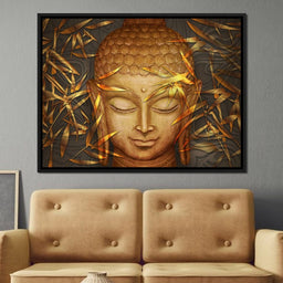 Smiling Golden Buddha - NicheCanvas
