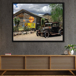 Old Car by Route 66 - NicheCanvas