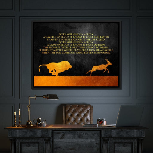 Lion & Gazelle - ABConcepts Canvas Print