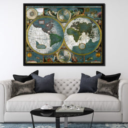 Ancient Historical Map of the World - NicheCanvas