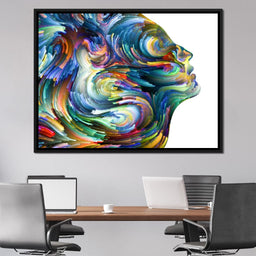 Colored Visage Profile - NicheCanvas