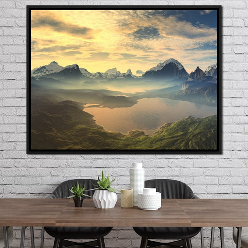 Morning Mist on Serenity Lake Canvas Print