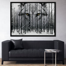 Wolf Winter Woods - Johanjjf - NicheCanvas