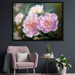 Blooming Peonies - NicheCanvas