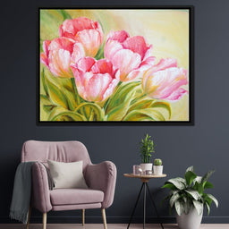 Pink Tulips - NicheCanvas