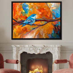 Blue Cerulean Warbler Bird - NicheCanvas