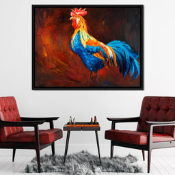 Blue Rooster - NicheCanvas