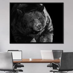 Black and White Bear - NicheCanvas