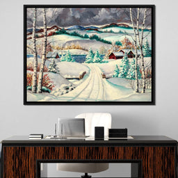 Rural Winter Landscape - NicheCanvas