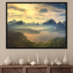 Morning Mist on Serenity Lake - NicheCanvas