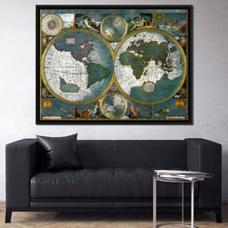 Ancient Historical Map of the World - NicheCanvas