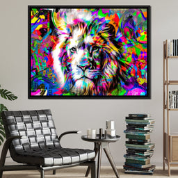 Psychedelic Lion - NicheCanvas