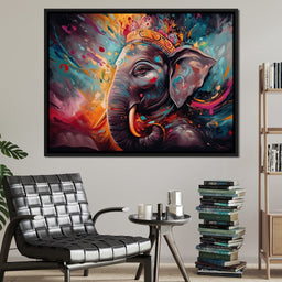 Ganesh Color Splash - NicheCanvas