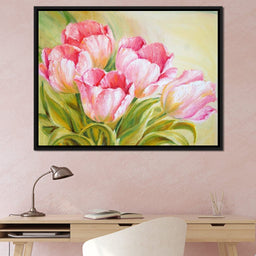 Pink Tulips - NicheCanvas