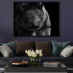 Black and White Bear - NicheCanvas