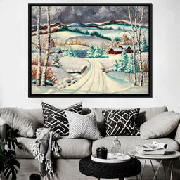 Rural Winter Landscape - NicheCanvas