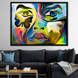 Multicolored Artistic Abstraction - NicheCanvas
