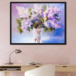Lilacs in a Vase - NicheCanvas