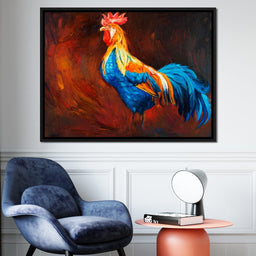 Blue Rooster - NicheCanvas