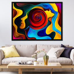 Red Swirl - NicheCanvas