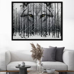 Wolf Winter Woods - Johanjjf - NicheCanvas