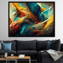 Abstract Colorful Waves - NicheCanvas