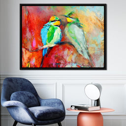 Blue-Tailed Birds - NicheCanvas