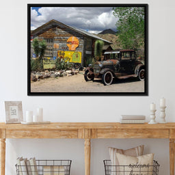 Old Car by Route 66 - NicheCanvas