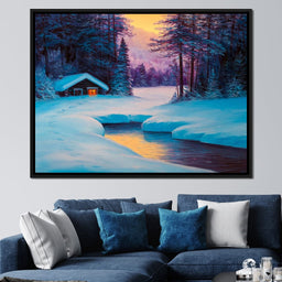 Winter Forest Home - NicheCanvas