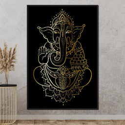 Golden Ganesha - NicheCanvas