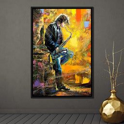 Man With Saxophone - NicheCanvas