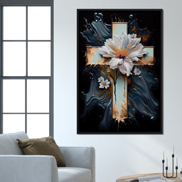Floral Cross 02 - Neal Hackett  - NicheCanvas