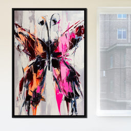 Orange & Pink Butterfly - NicheCanvas