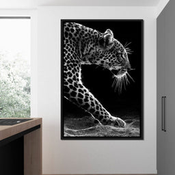 Black and white Leopard - NicheCanvas