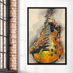 Slash's Electric Guitar - Abraham Szomor - NicheCanvas