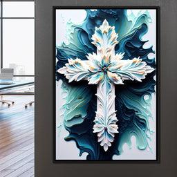 Floral Cross 06 - Neal Hackett  - NicheCanvas