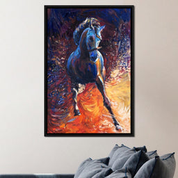 Blue Horse - NicheCanvas