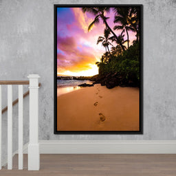 Footprints in the Sand - Lucas Moore - NicheCanvas