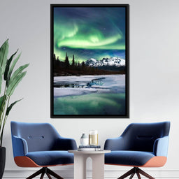 Northern Lights Landscape - Lucas Moore - NicheCanvas