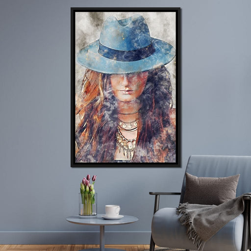 Girl in a Hat - Mateo Canvas Print