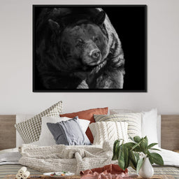 Black and White Bear - NicheCanvas
