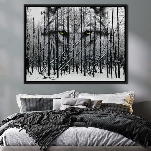 Wolf Winter Woods - Johanjjf Canvas Print