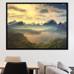 Morning Mist on Serenity Lake - NicheCanvas