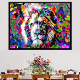Psychedelic Lion - NicheCanvas