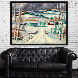 Rural Winter Landscape - NicheCanvas