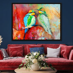 Blue-Tailed Birds - NicheCanvas