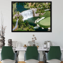 Waterfall on Golf Course - NicheCanvas