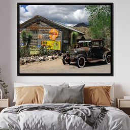 Old Car by Route 66 - NicheCanvas