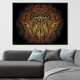 Golden Owl - NicheCanvas
