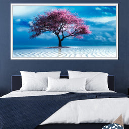 Lone Pink Tree - NicheCanvas